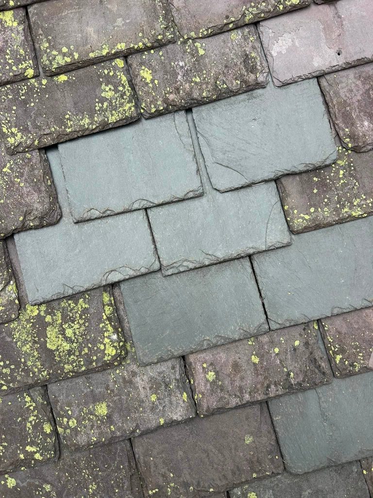 image of a roof with new slate tiles fitted