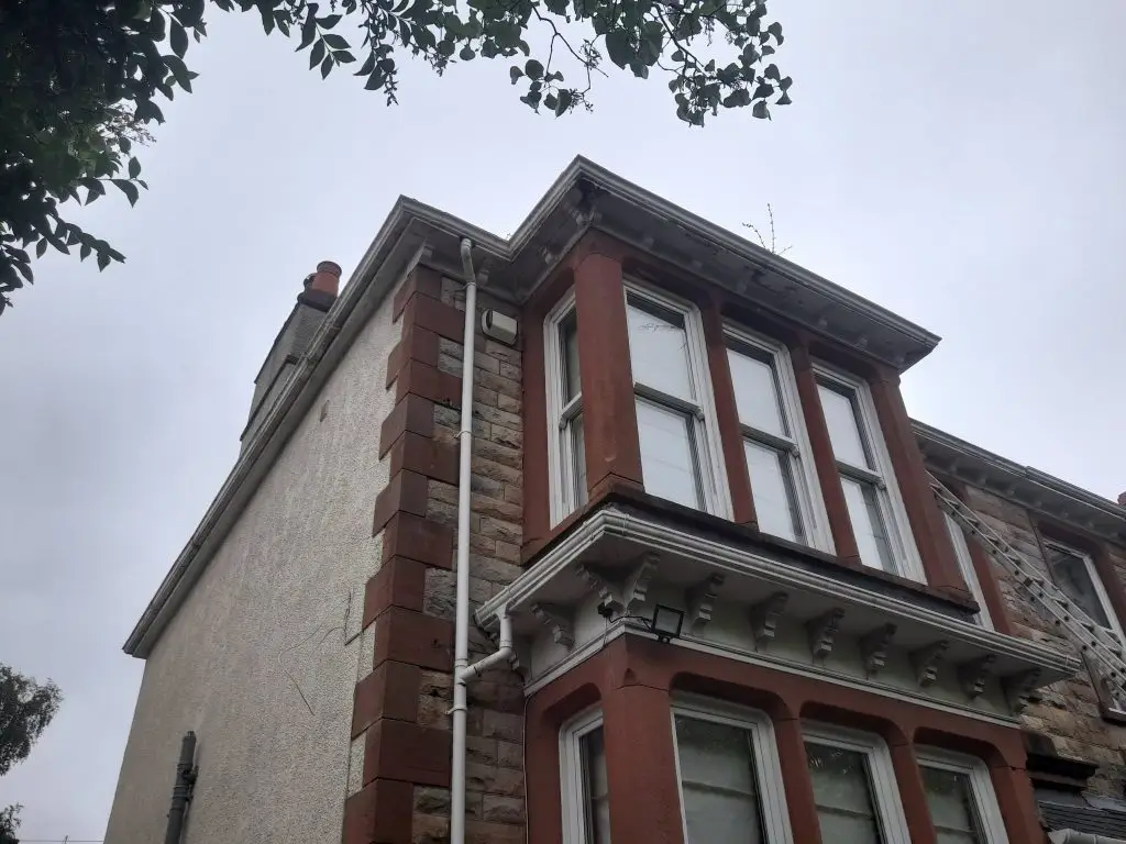 image of a blocked gutter in Cardonald